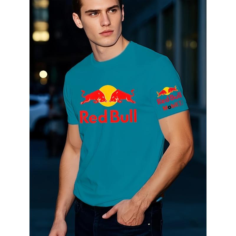 

2025 Чоловіча літня футболка преміум-бренду Red Bull з коротким рукавом Модна вільна футболка для активного відпочинку, екстремальних видів спорту, велоспорту XL