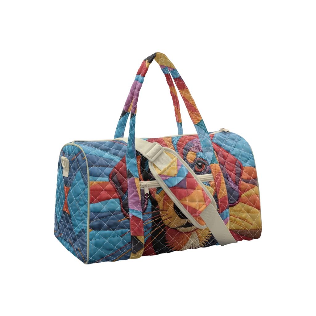 Serie de Pollo 3D Bolso de Viaje de Algodón Acolchado Plegado Bolso de Mano de Moda Estampado para Mujer Bolso de Yoga