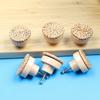 ABGR-24Pcs Boho Rattan Dresser Knobs Round Wooden Drawer Knobs Cabinets Dresser Handles Hardware Pulls Cabinet Knobs