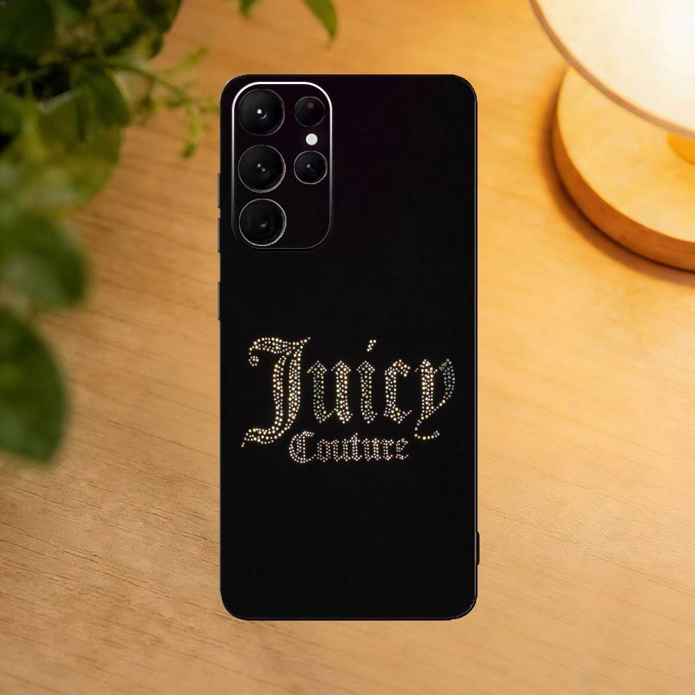 J-Juicy C-Couture Phone Case For Samsung S25,S24,S21,S22,S23,S30,Ultra,S20,Plus,Fe,Lite Black Shell