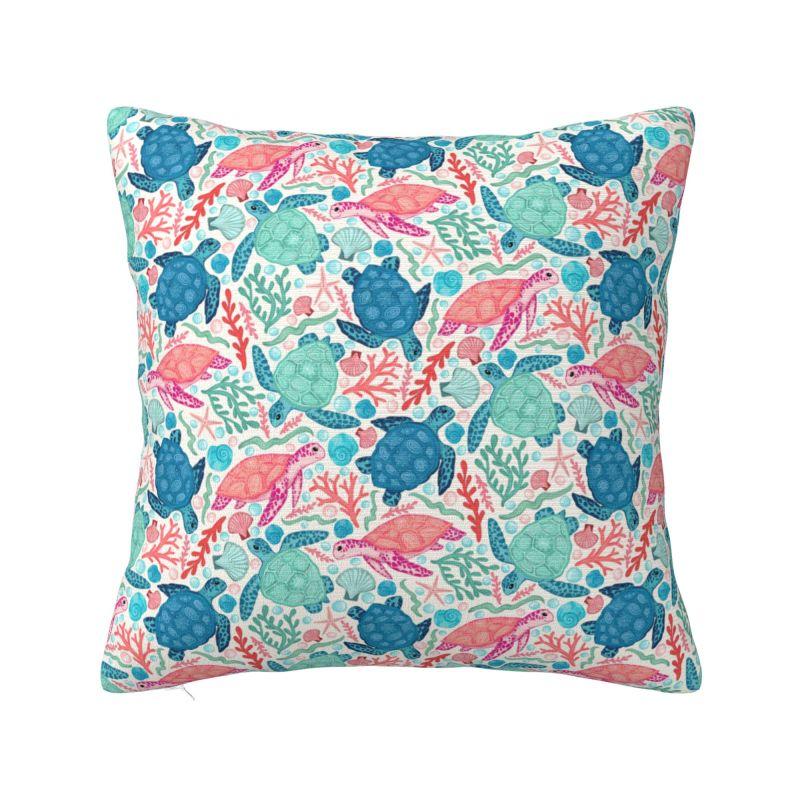 Ocean Sea Turtle Cushion Cover X Cm Polyester Velvet Throw Pillow Case For Sofa Chair Decoration Bedding Pillowcase
