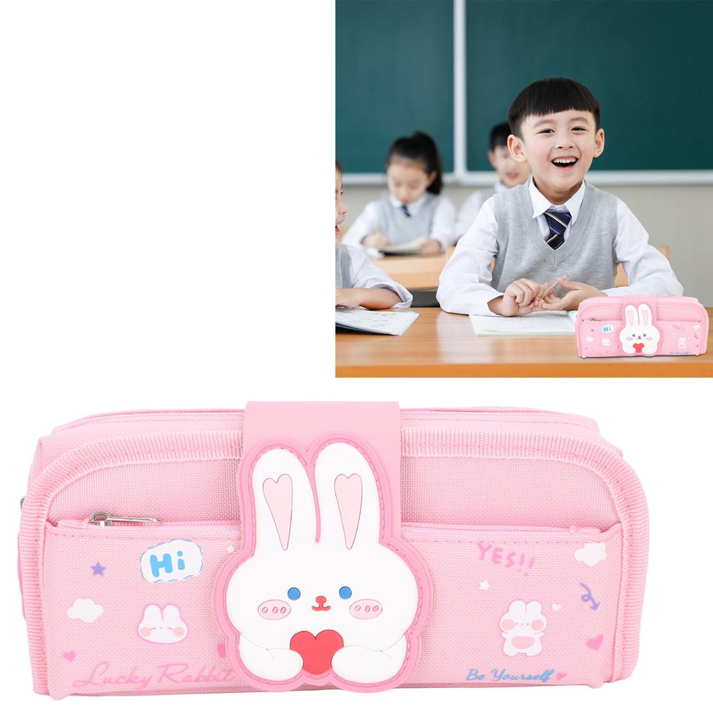 Large Pencil Case Canvas Detachable Portable Large Capacity Pencil Pouch Bag for School Office Colle
