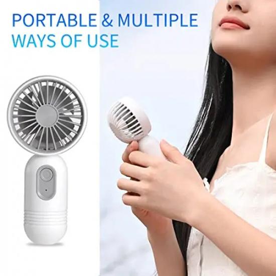 

XIAOTREE Portable Fan USB Rechargeable 3-speed Handheld Fan for Men and Women Suitable for Office Outdoor Travel and Camping белый