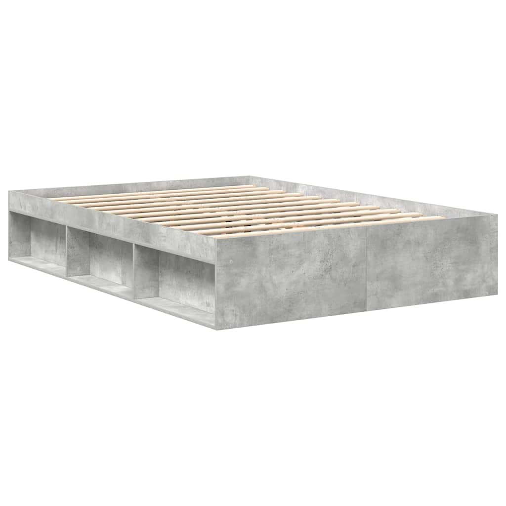 Vidaxl Bed Frame, Concrete Grey, 150X200 Cm, King Size