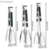 {Summer2} 9/12/14" Non Slip Stainless Steel Food Tongs Meat Salad Bread Clip Barbecue Grill Buffet Clamp Kitchen Cooking Tools
