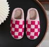 Comemore Autumn and Winter Bowkont Cute Plush Cotton Slippers Women Warm Indoor Shoes Casual Flat Soft Sole Slides Women's Shoes