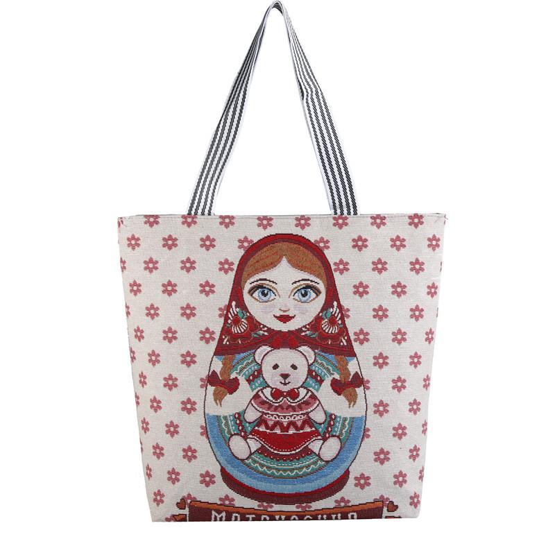 

Дорожные женские сумки на плечо, холщовые сумки большой емкости, повседневные винтажные сумки-матрешки