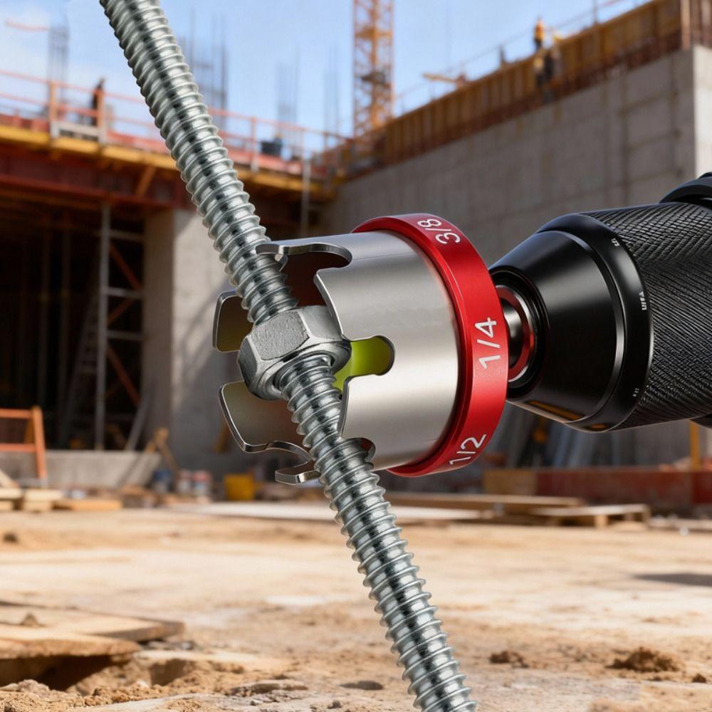 Hex Shank Nut Spinning Drill Attachment Aluminum Alloy Quick Release Nut Driver Extractor Time-Saving Socket Wrench Design