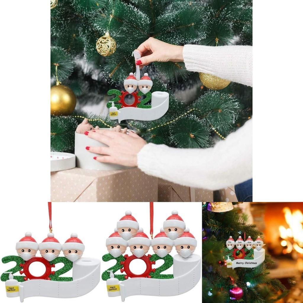 2020 Xmas Christmas Tree Hanging Ornaments With Diy Family Name Santa Pendants