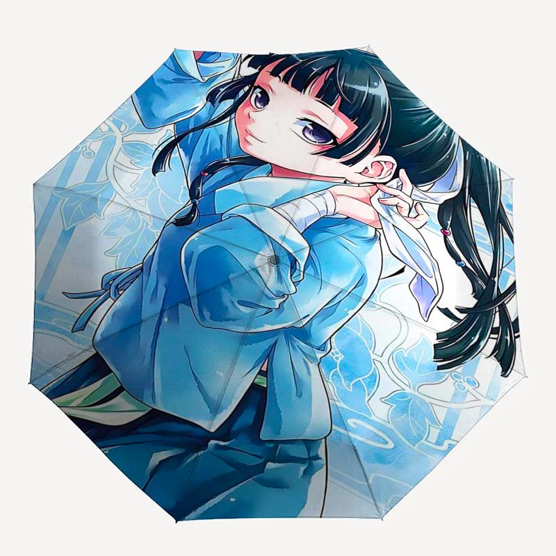 1 Stück Outdoor-Schirm mit Anime-Charakter-Design - Automatisches Öffnen/Schließen, Tragbares 3-fach faltbares Design, 8-Speichen-Eisenrahmen - Perfektes Geschenk für Fans, T