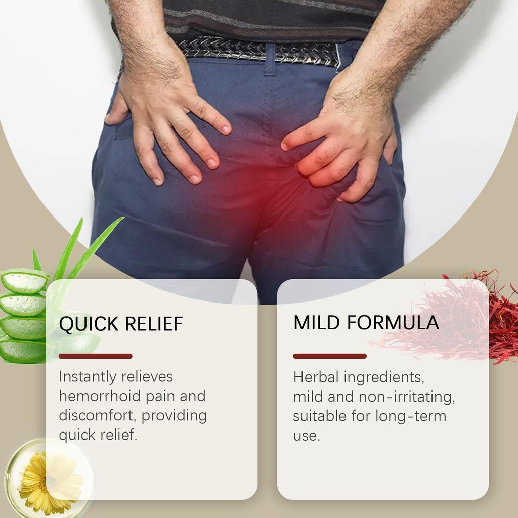 Natural Hemorrhoid Gel - Calms Itching & Pain Gentle Non-Irritating Formula
