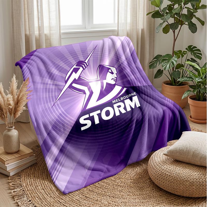 Coperta in Flanella Pile Melbourne Storm Coperta Calda e Accogliente per Divano Letto Viaggio Uso in Tutte le Stagioni