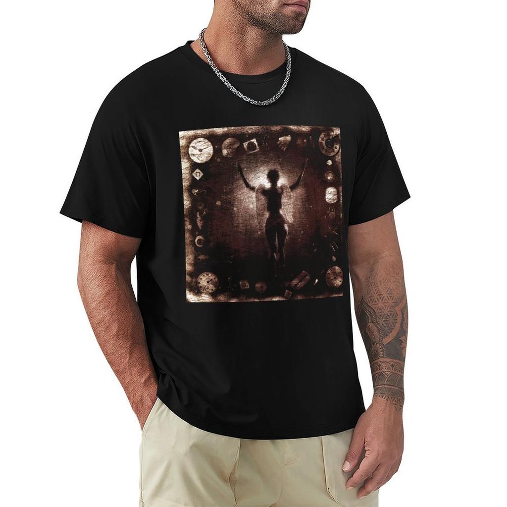 Ministero Salmo 69 T-shirt musica industriale vintage grafica rapper grafiche per magliette blu lucchetto abiti di lusso uomo
