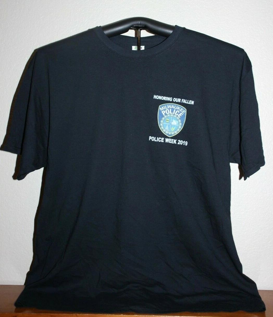 МЫ СТОИМ ЗА ФЛАГ -..ПРЕКЛОНЯЕМСЯ ПЕРЕД ПАВШИМИ/НЕДЕЛЯ ПОЛИЦИИ 2019 Футболка, XL, Черный S