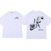 Finger Cross Print White Black Y2K Tshirts for Men and Women Short Sleeve Streetwear 100% Cotton Loose Tops Breathable Tee