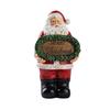 Merry Christmas Decoration Santa Claus Resin Statue for Holiday Home Display Festive Holding Sign Ornament for Shelf & Mantel