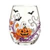 Pumpkin Tentacle Halloween Glass Skull Ghost Drinking Wine Cup Gothic Halloween Art Cup  Cocktail