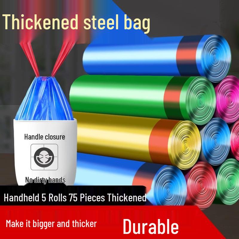 Large Colored Vest-Style Handheld Kitchen Trash Bags