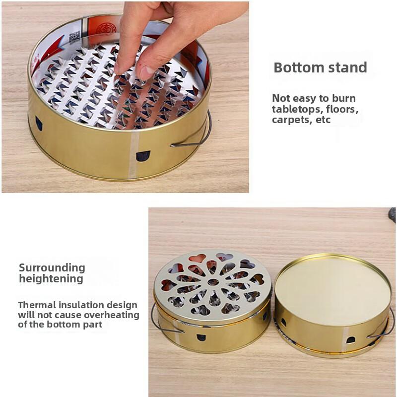 Portable Handheld Mosquito Repellent Outdoor Heat-Resistant Covered Mosquito Coil Holder