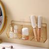 1/2/3 Grid Wall Mounted Kitchen Shelf Organizer Metal Rack Pantry Storage Garlic Ginger Basket Carbon Steel Hanging Wire Basket