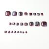 24Pcs/Set Quick Nails Opal Toenails False Nials Sticker Wearable Waterproof Manicure Finished Nails