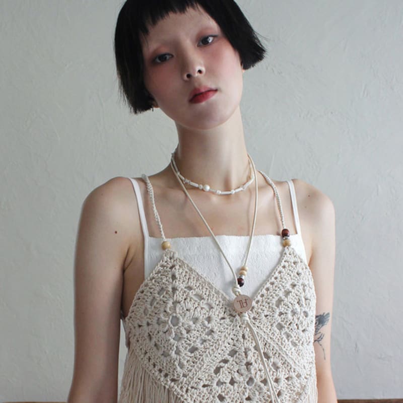 Rubati Mother of Pearl+Crystal Necklace