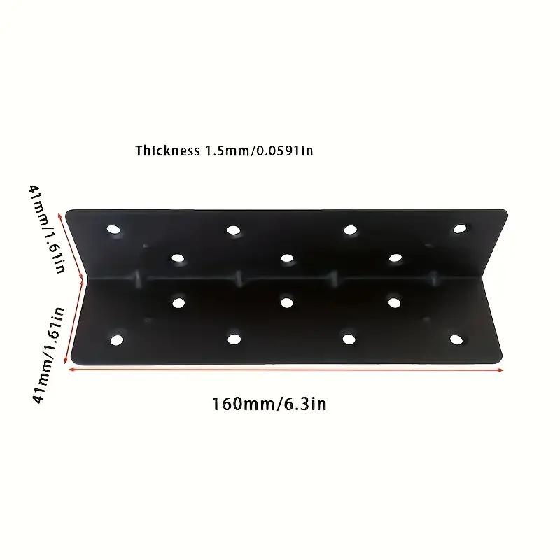 45pcs 160mm Large L-Shaped Corner Braces with 42 Screws - 90 Degree Heavy-Duty Bracket for Bed, Shelf, Fence Reinforcement