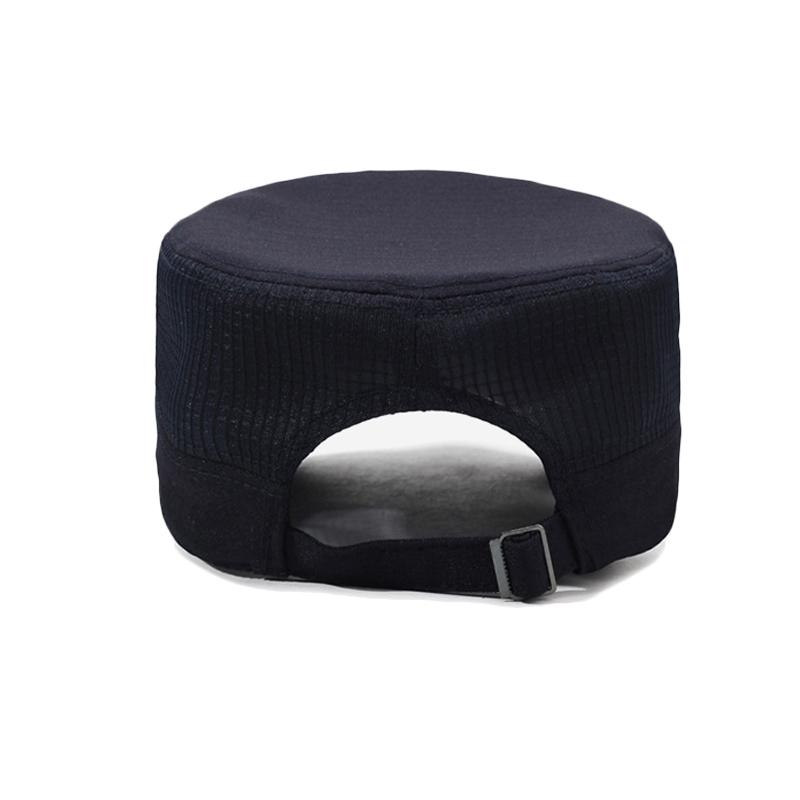 Men's Spring Summer Net Cap Flat Top Cap Outdoor Sun Hat Middle-Aged Breathable Cap