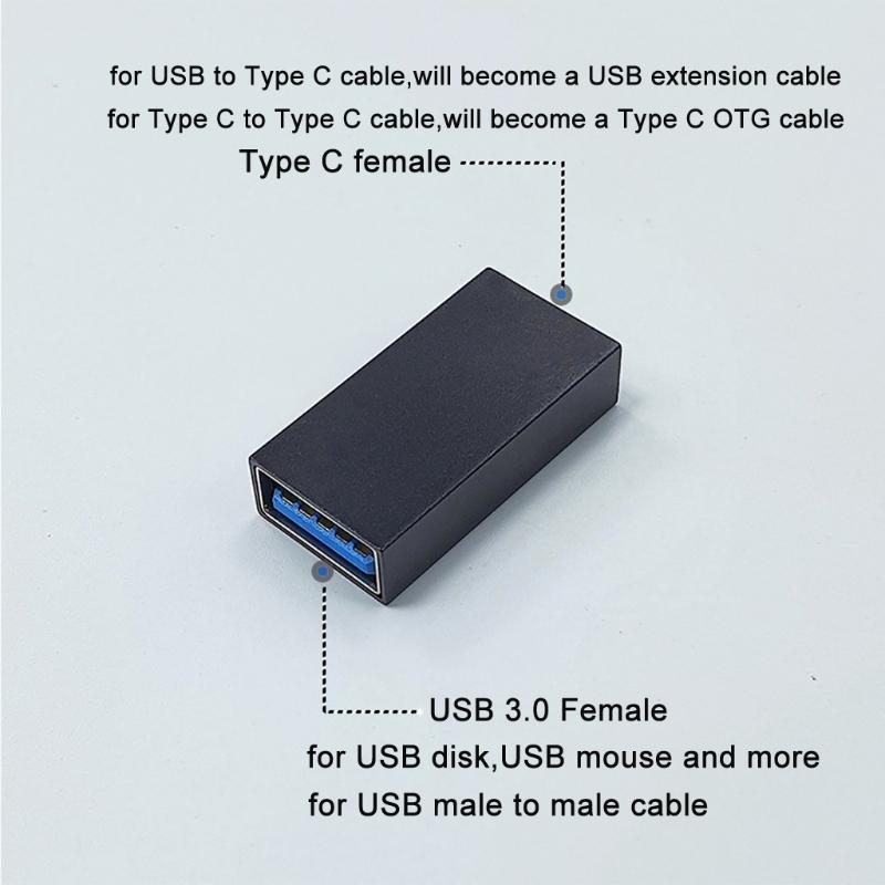 Type C Female To Female USB C Male To Male USB 3.0 To Type C Female Converter Adapter for Mobile Phone Tablet Computer