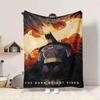1pc Batman Flannel Throw Blanket - Lightweight Soft Warm All-Season Blanket for Sofa, Bed, Travel, Camping  L1029172