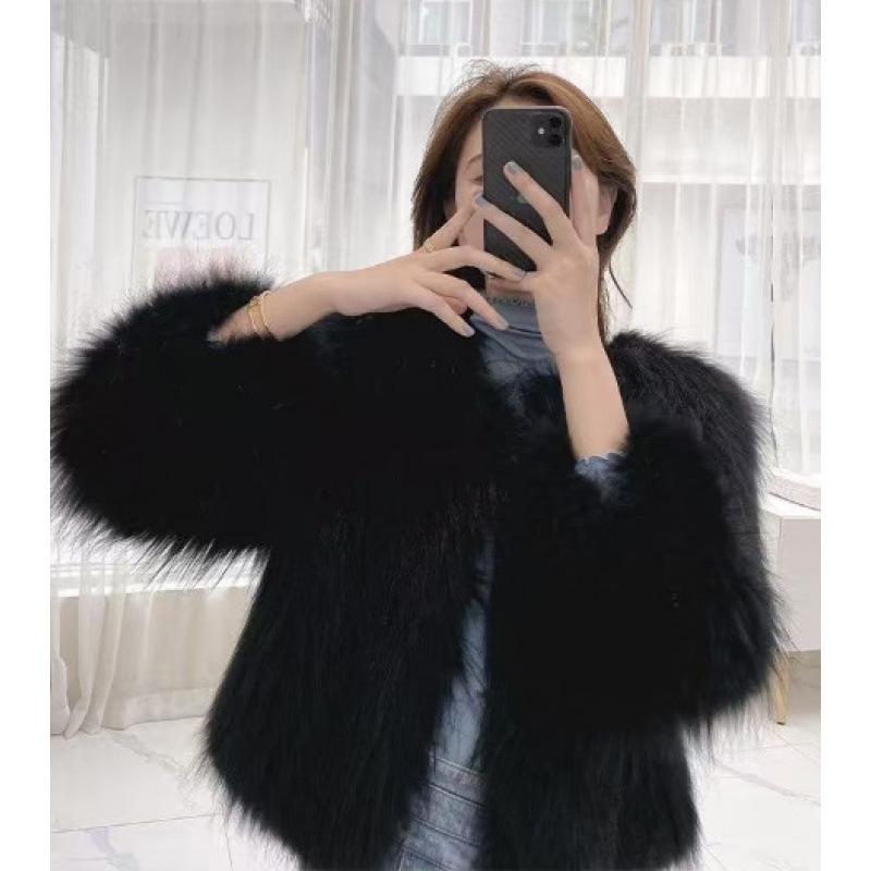 Winter new imitation fox fur toka leather coat thickened and beautiful fur coat