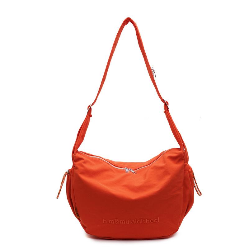 Nylon Cloth Large-Capacity Fashion Casual Bag Fashion Spring And Summer Foreign Style Solid Color Shoulder Messenger Bag Women'S Bag Tide