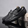 FashionMen Shoes Slip On Genuine Leather Luxury Black Sneakers Trend Comfortable Casual oxfords Men Shoes Design Moccasins Man shoes