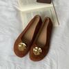 Fashion Soft Fashion Metal Ladies Flats Slip On Shoes Casual Female Shallow Footwear Round Toe Women Flats With Shoes New