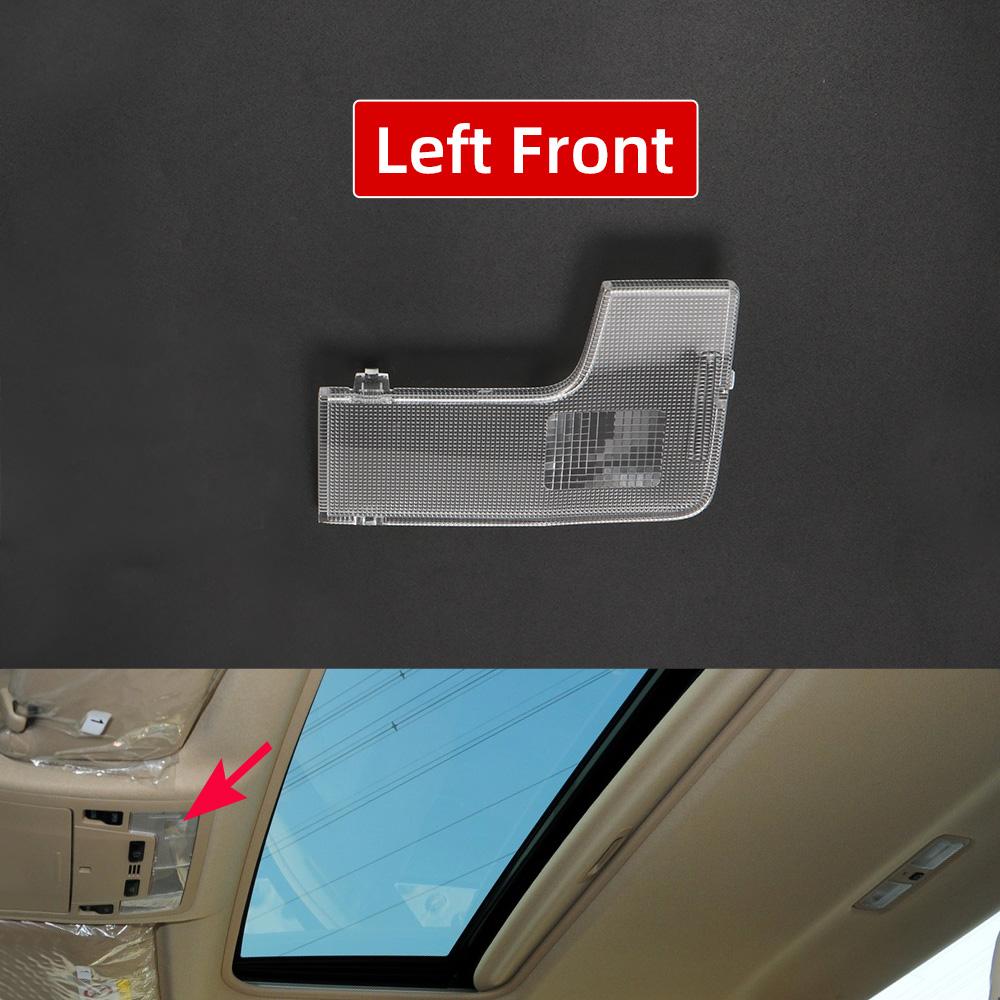 Car Plastic Front Rear Reading Light Switch Cover LED Bulb Row Shell Lampshade Cover Kit For Toyota Gen 7 Camry 2012-2017 Front Left
