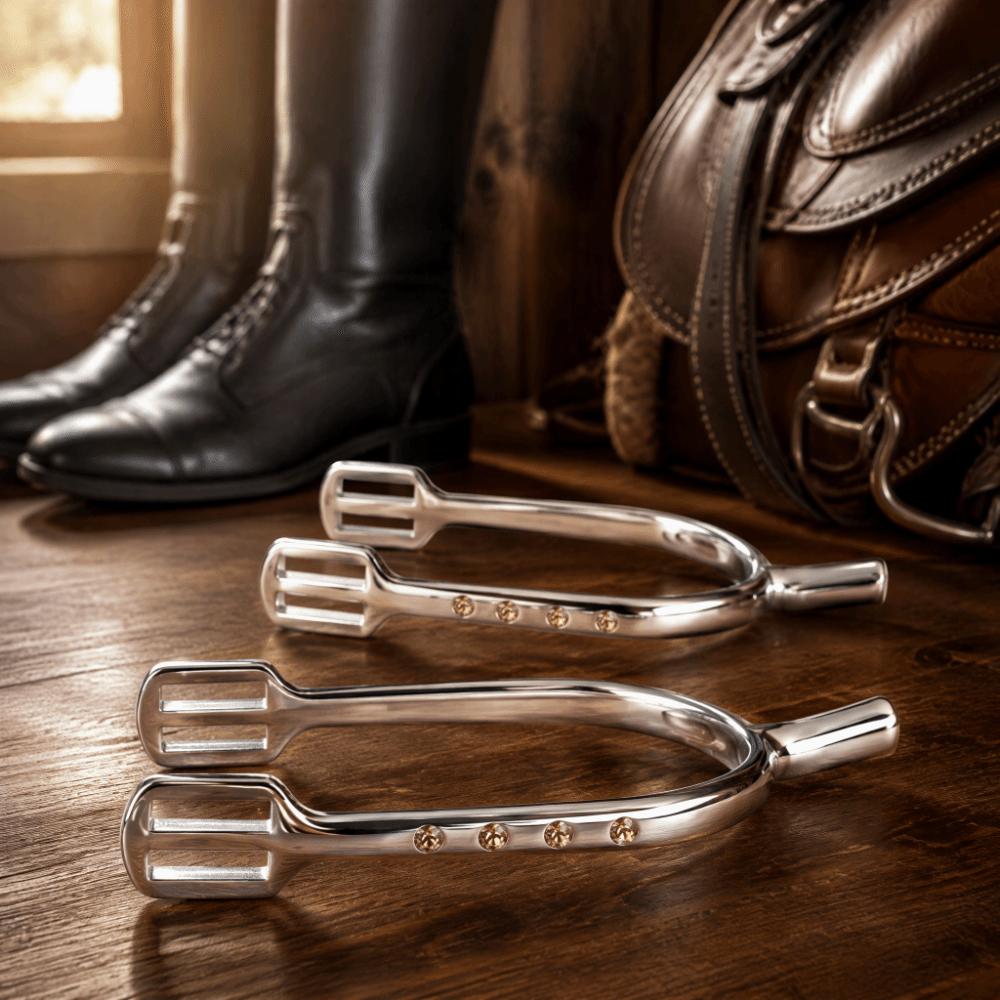 2pcs Silver Chrome Plated Spurs Aluminum Alloy Narrow Spurs Durable Zinc Alloy Spurs For Women