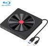 External Blu-ray Drive, USB 3.0 & Type-C BD Reader, DVD/CD Burner – Portable Blu-ray Player for Laptop PC, Windows/Linux/Mac OS