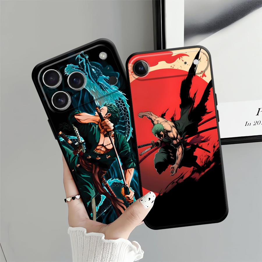 Luffy Zoro Cartoon Hülle für iPhone 12 SE 17Air 7 8 13 Mini X XS XR 15 Plus 17 16 Pro Max 11 14 Funda Handyhülle