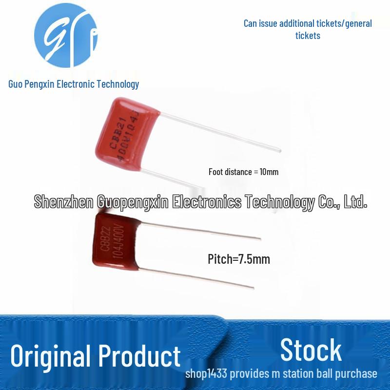 400V CBB22/21 Kondensator 104J 0.1uF 100NF, Pinabstand 10mm/7.5mm