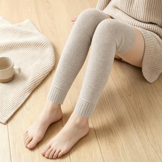 Anti Slip Knee High Socks Thickened Over-the-knee Leg Warmers for Women, Soft Thermal Sleeves, Compression Sleeves Anti-slip Long Winter Cold