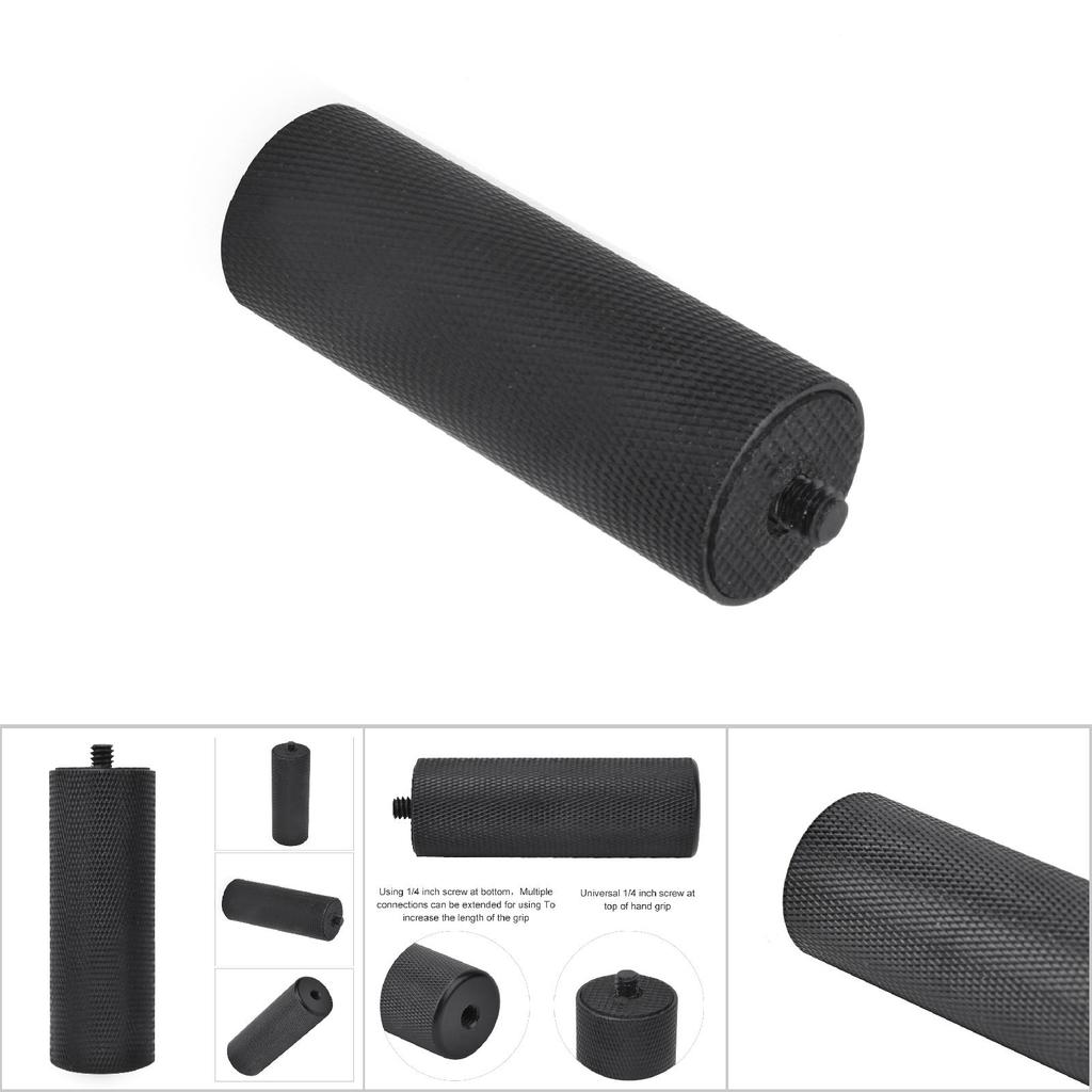 Black Aluminium Alloy Flash Light Hand Grip LED Lamp Handle with 1 4 Inch Screw Interface for DSLR Camera Camcorder