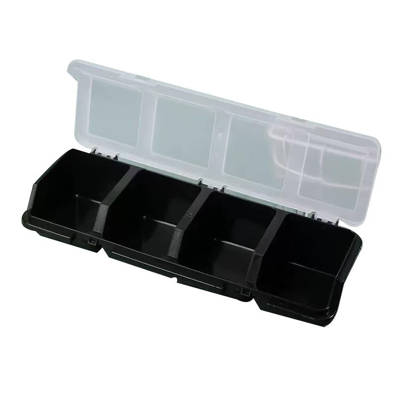 textureDurable Plastic Hardware And Multi-Compartment Organizer Box For Screws & Small Parts - Jewelry Storage Case