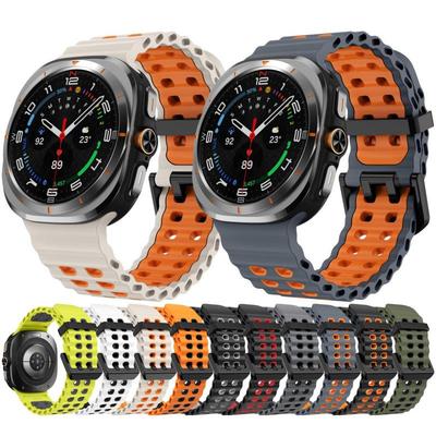 Silikonarmband für Samsung Galaxy Watch Ultra 2025 Marineband Sportarmband für Samsung Galaxy Ultra 47 Atmungsaktives Armband