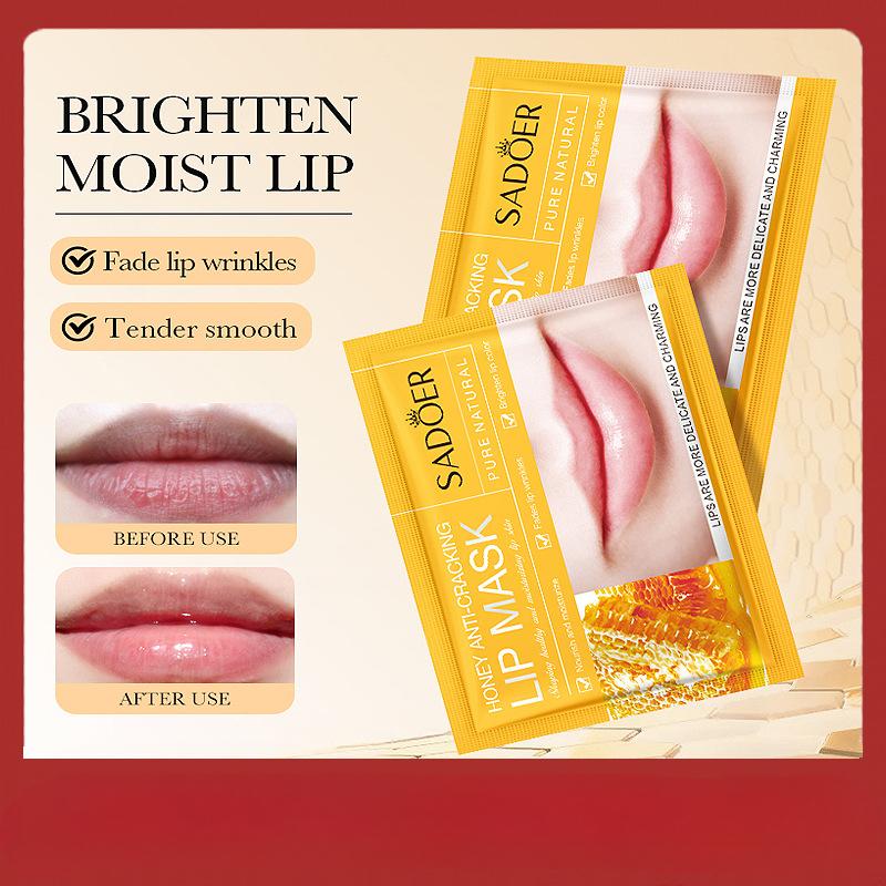 

Sadoer Медовая питательная маска для губ против растрескивания Уход за губами Маски для губ Крест 1pcs