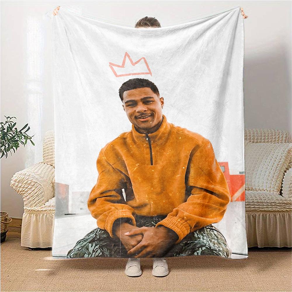 Urban Style Portrait Blankets Flannel Printed Breathable Warm Throw Blanket for Home Office Bedspreads 0708a71