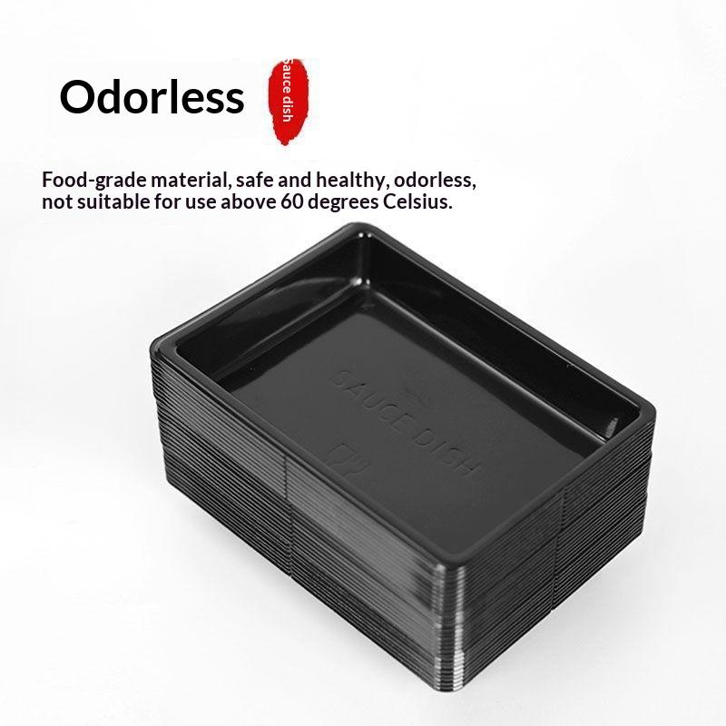 100Pcs Disposable Sauce Dish Sushi Seasoning Tray Plastic Mustard Bowl Dipping Plate Vinegar Container Serving Trays For Home