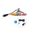 20-pinowe radio samochodowe stereo Przewód wyjściowy RCA Kabel adaptera Aux-in z mikrofonem