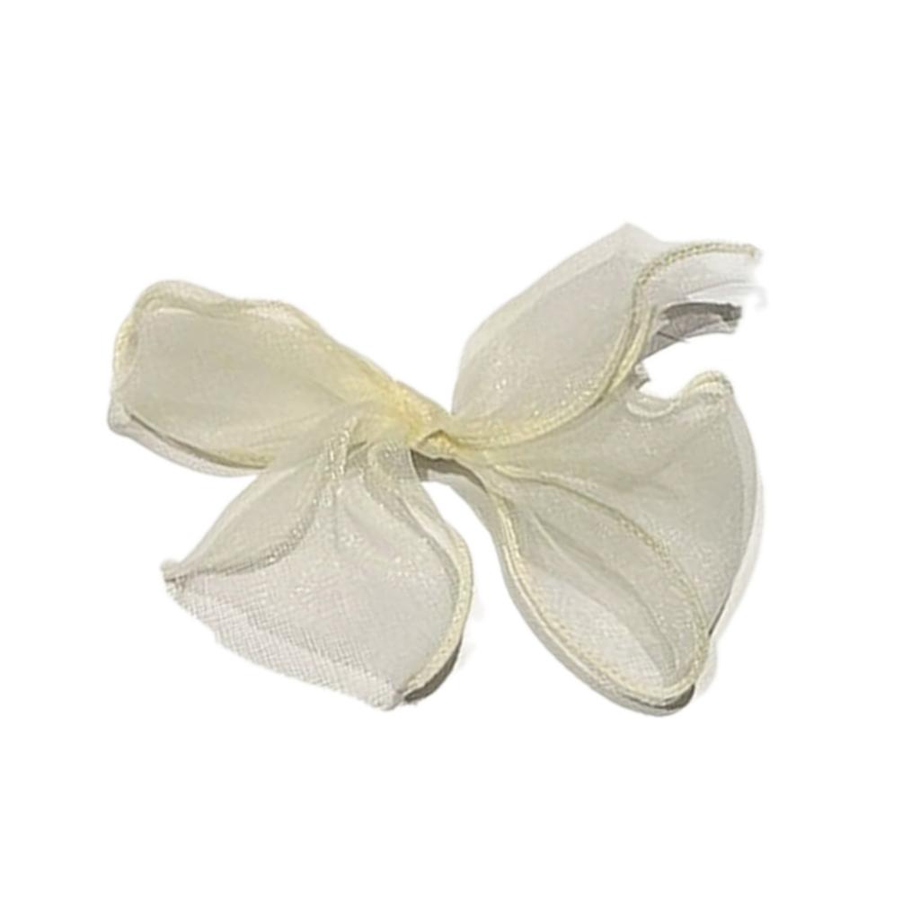Sweet Ribbon Bowknot Hair Clip for Women Girls Handmade Bow Hairpin Hair Barrettes Mesh Yarn Headwear Hair Accessories