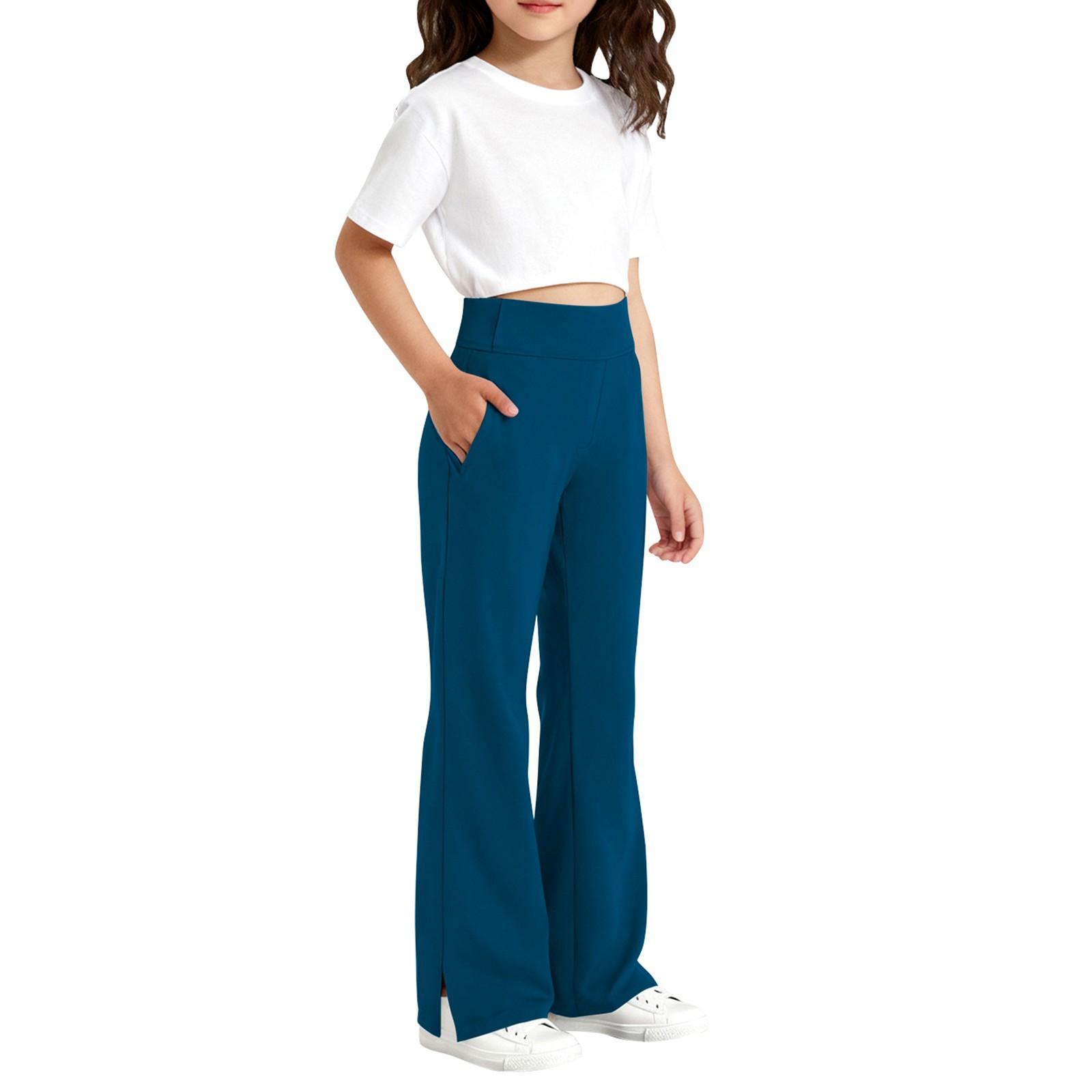 

Children s Fashion Slit Micro Horn Casual Pants With Pockets And Sports Pants 100 армия зеленый