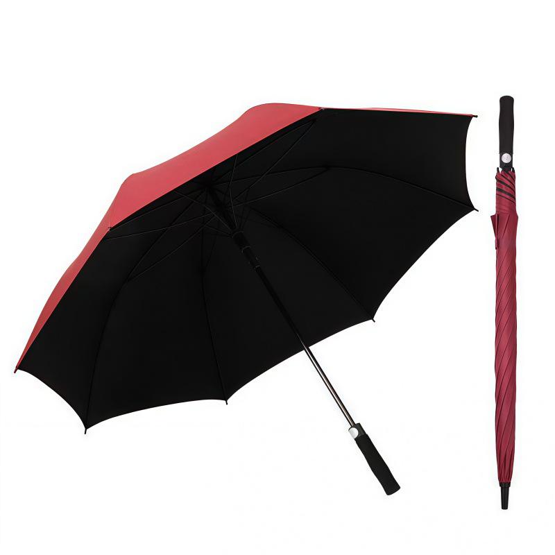 Long Handle 8-Rib Golf Umbrella - Automatic, Straight Handle, UV Protection, Rainproof for Sun and Rain